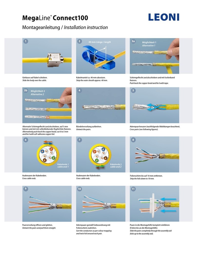 LEONI MegaLine Connect100 Installation instruction