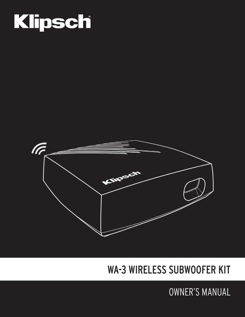 Klipsch WA-3 User manual