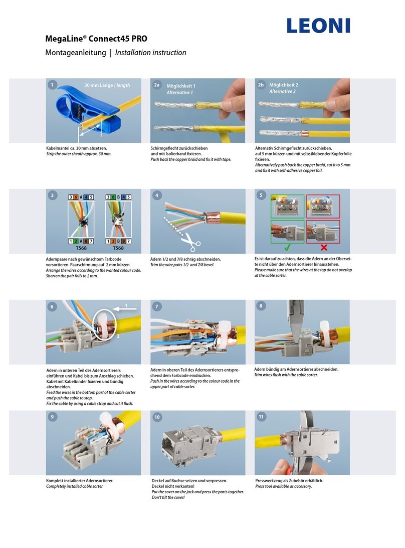 LEONI MegaLine Connect45 PRO Installation instruction