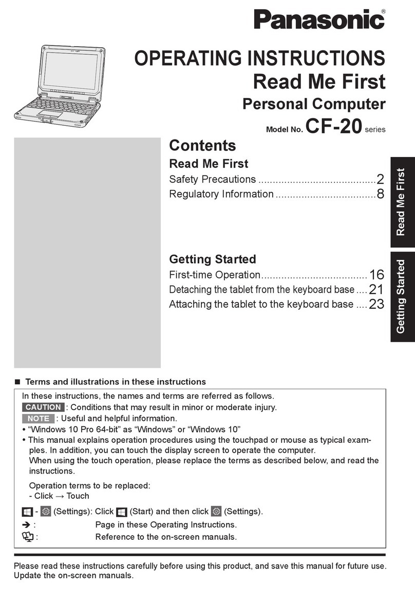Panasonic CF-20 series User manual Panasonic CF-20 series User manual
