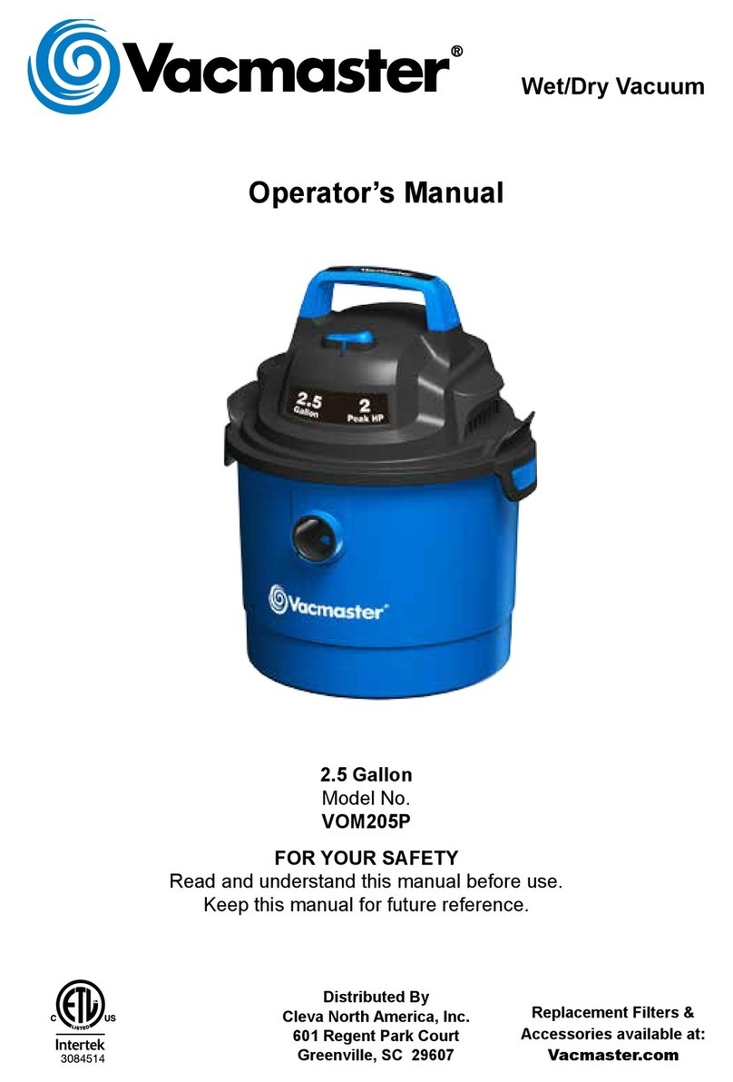 Vacmaster VOM205P User manual