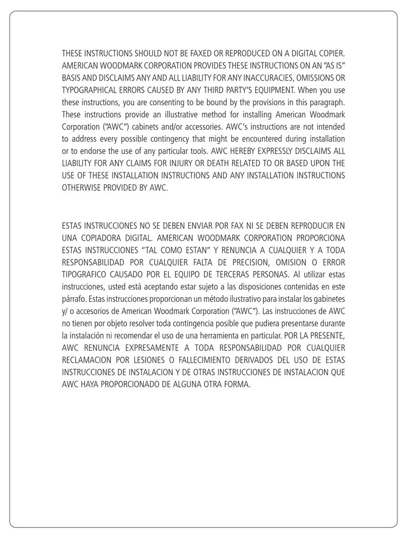 Omega National Products SELECT SERIES installation instructions