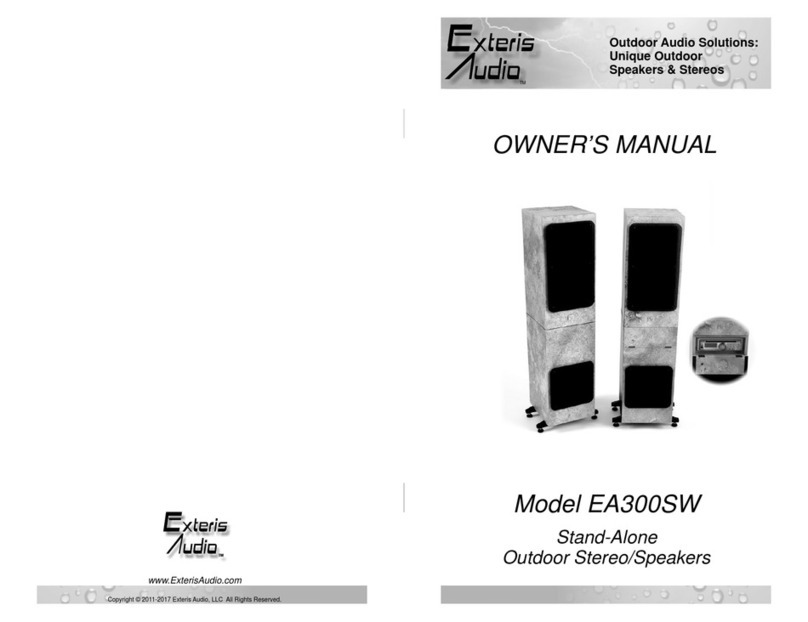 EXTERIS AUDIO EA300SW owner's manual