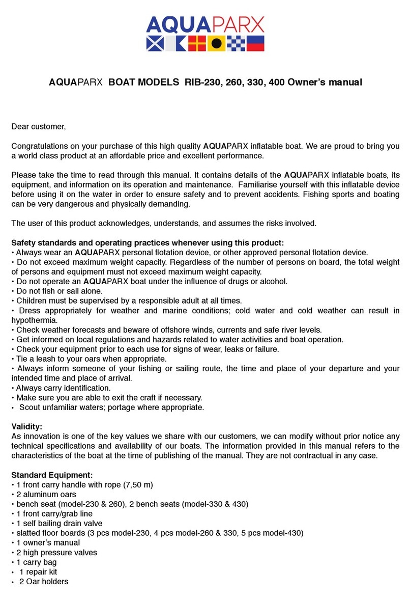 Aquaparx RIB-230 owner's manual