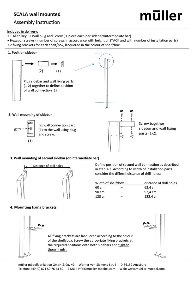 Muller SCALA wall mounted Assembly instruction