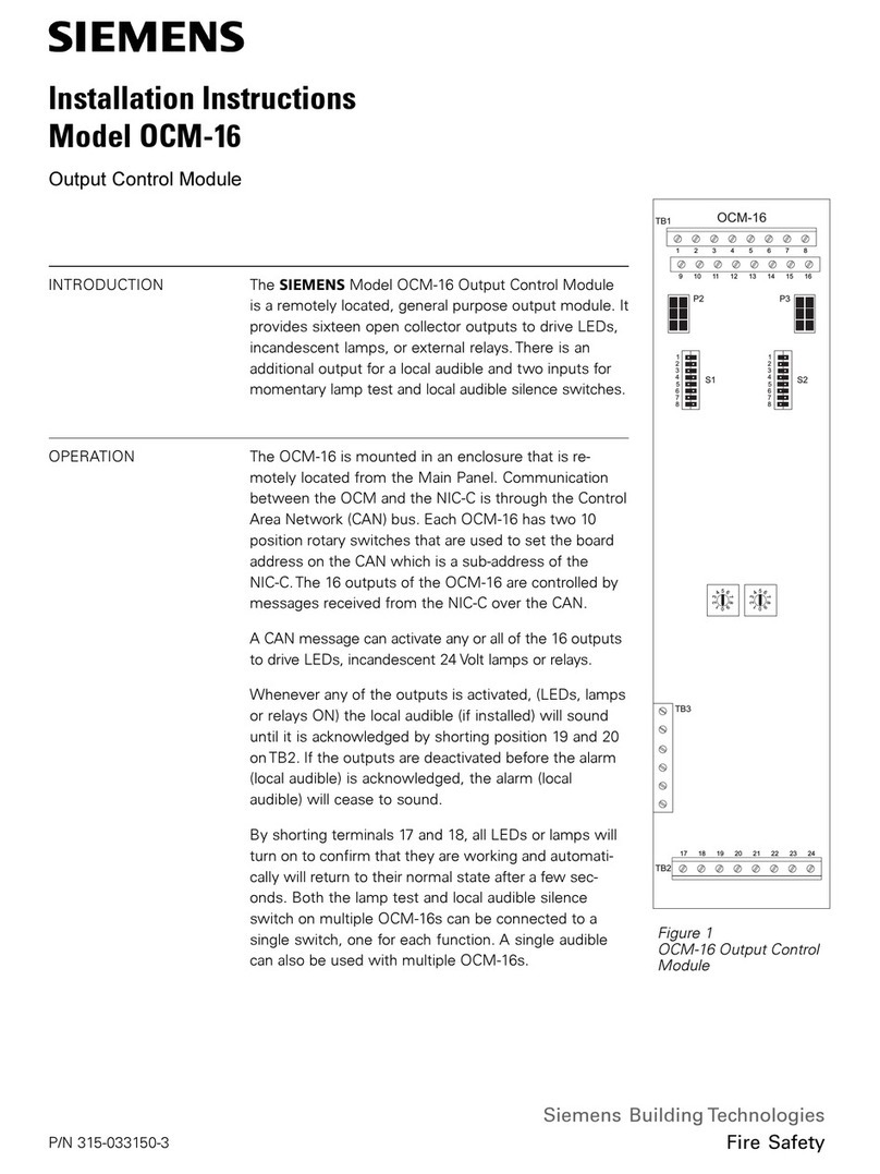 Siemens OCM-16 User manual