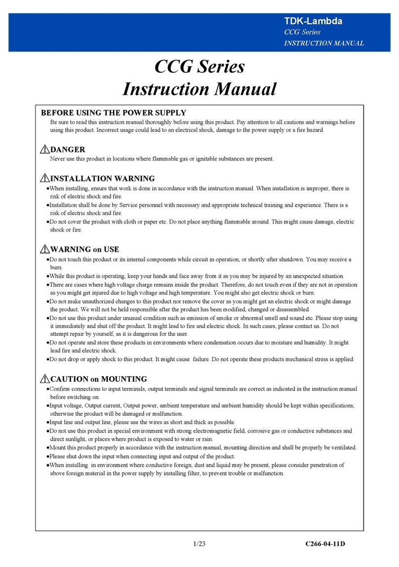 TDK-Lambda CCG Series User manual