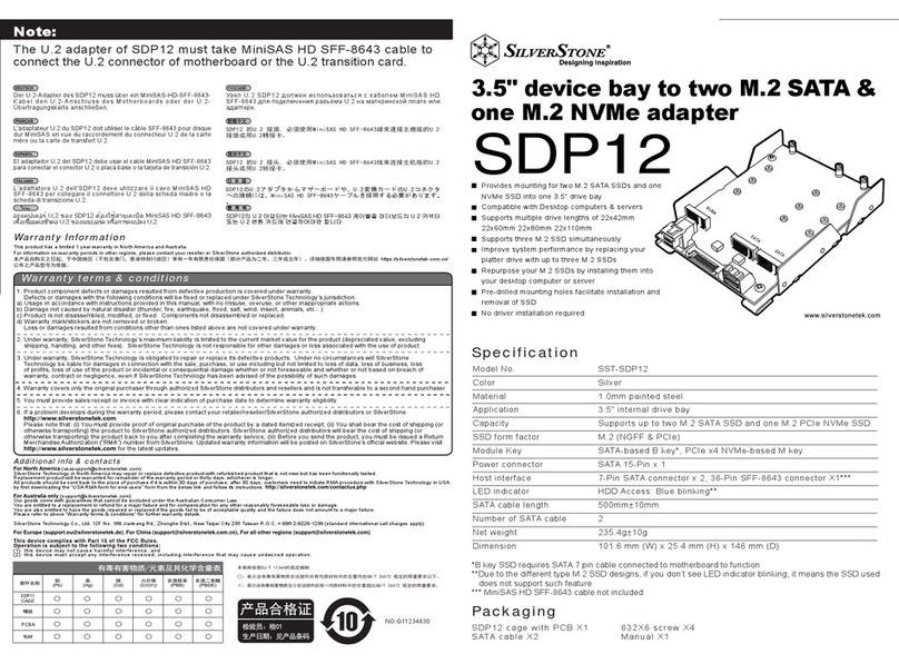 SilverStone SDP12 User manual