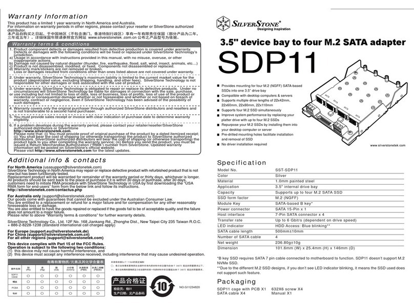 SilverStone SDP11 User manual