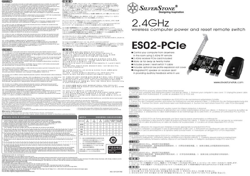 SilverStone ES02-PCIe User manual