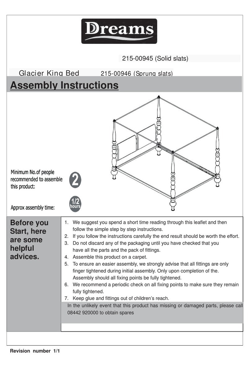 DREAMS Glacier King Bed Assembly instructions