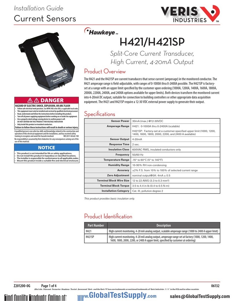 Veris Hawkeye H421SP User manual