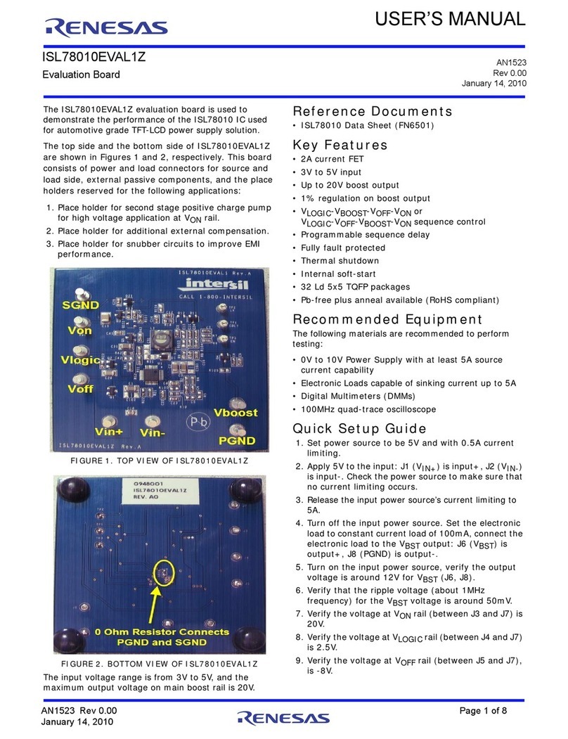 Renesas ISL78010EVAL1Z User manual