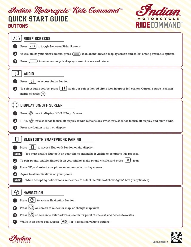 Indian Motorcycle Ride Command quick start guide Indian Motorcycle Ride Command quick start guide