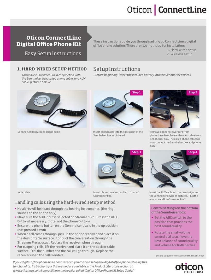 oticon ConnectLine Digital Office Phone Kit Easy Setup instructions