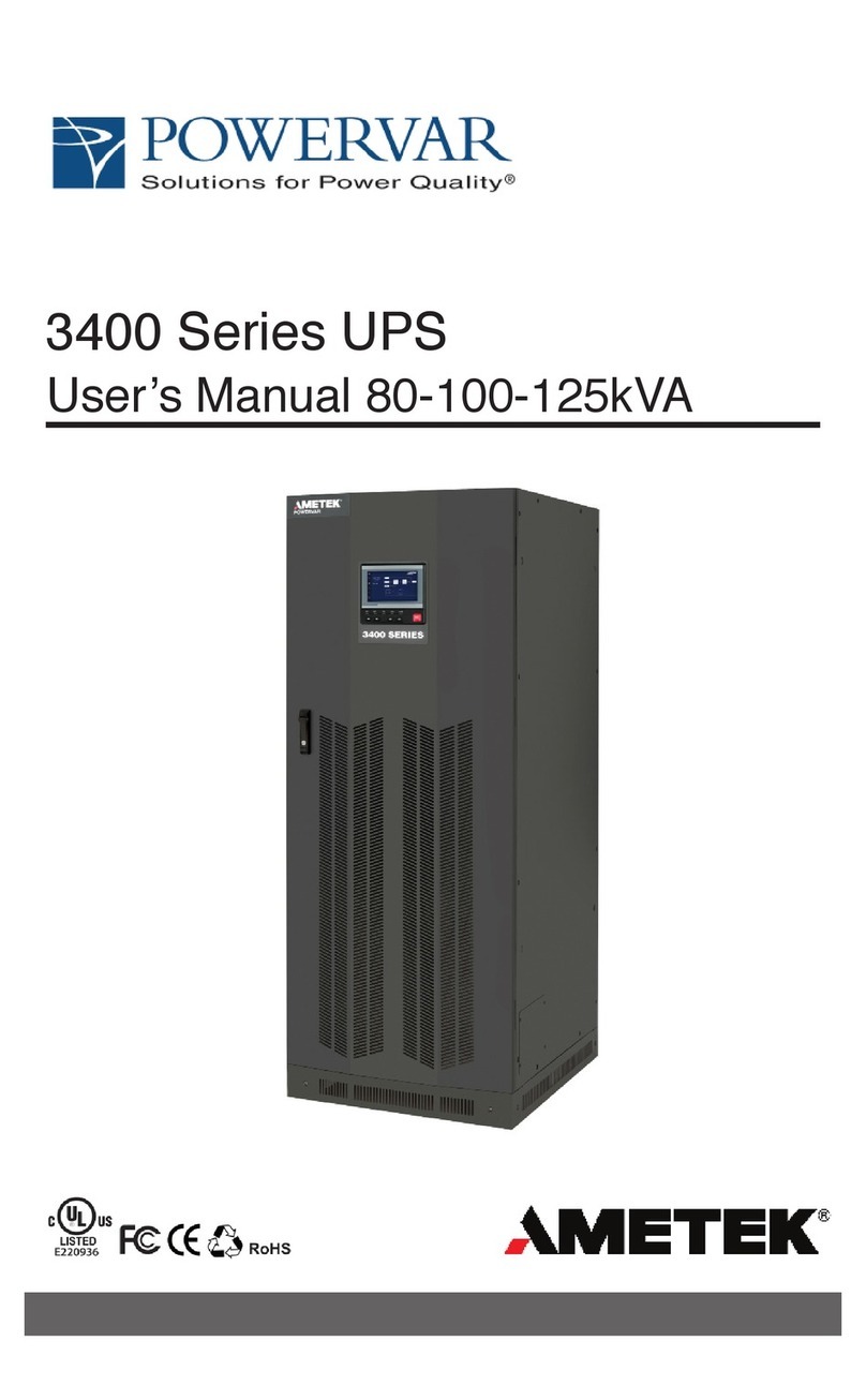 Ametek Powervar 3400 Series User manual