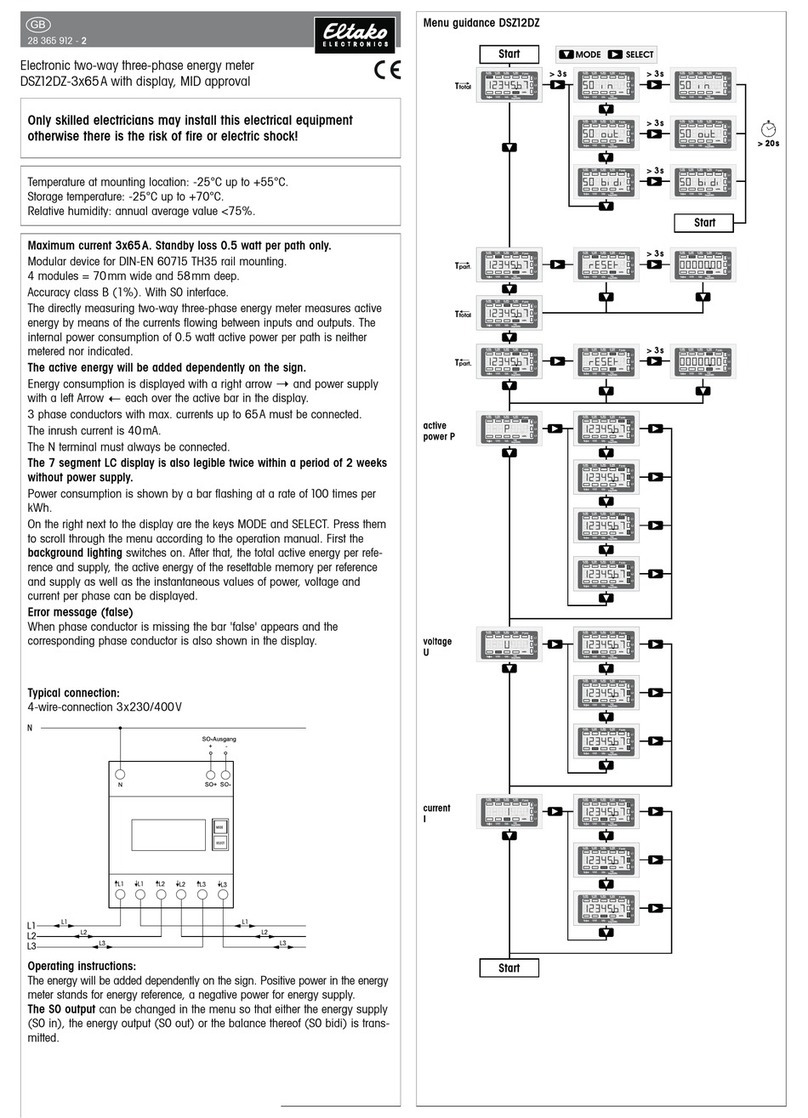 Eltako electronics DSZ12DZ-3x65A operating instructions