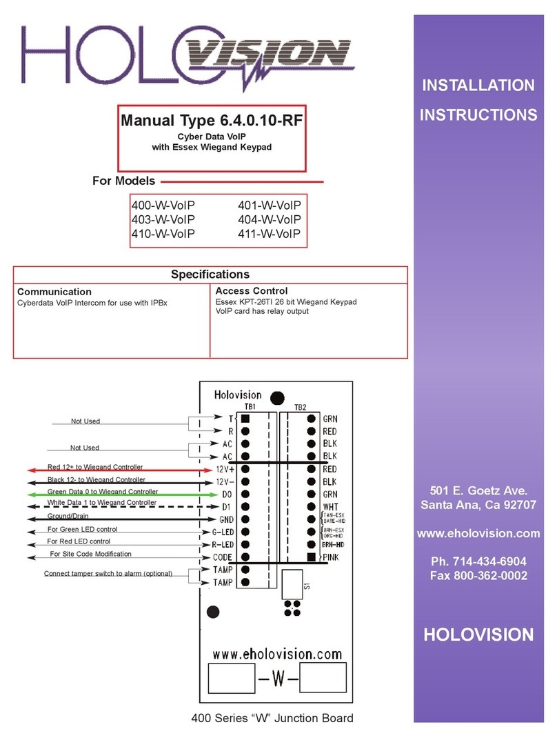 HOLOVISION 404-W-VoIP User manual