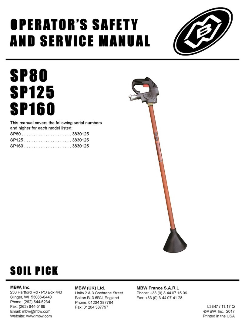 MBW SP80 Operator's safety and service manual