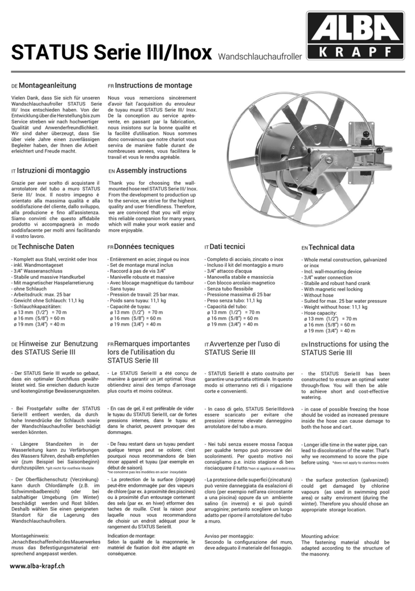 ALBA-KRAPF STATUS Serie III/Inox Assembly instructions ALBA-KRAPF STATUS Serie III/Inox Assembly instructions