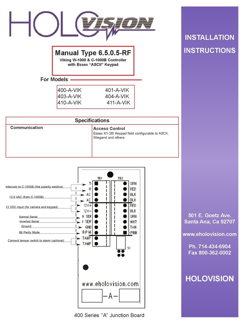 HOLOVISION 400-A-VIK User manual