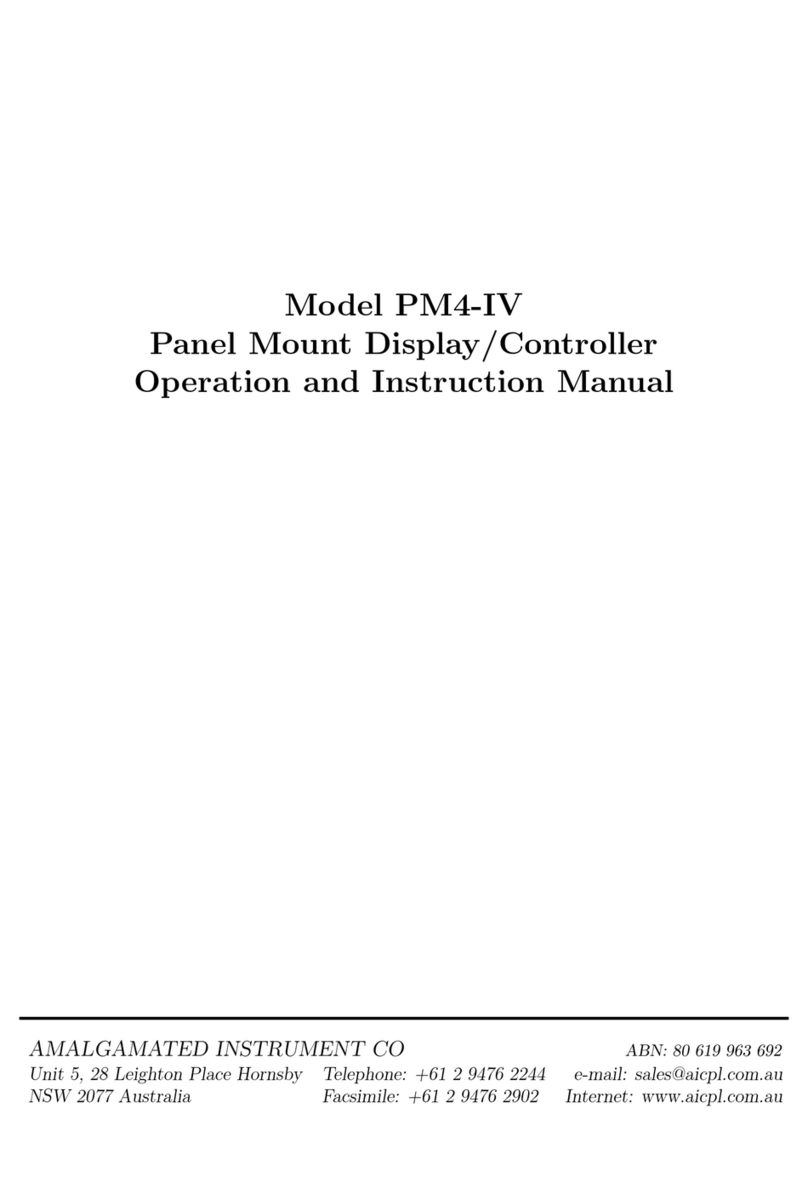 AMALGAMATED INSTRUMENT PM4-IV Installation, operation and instruction manual