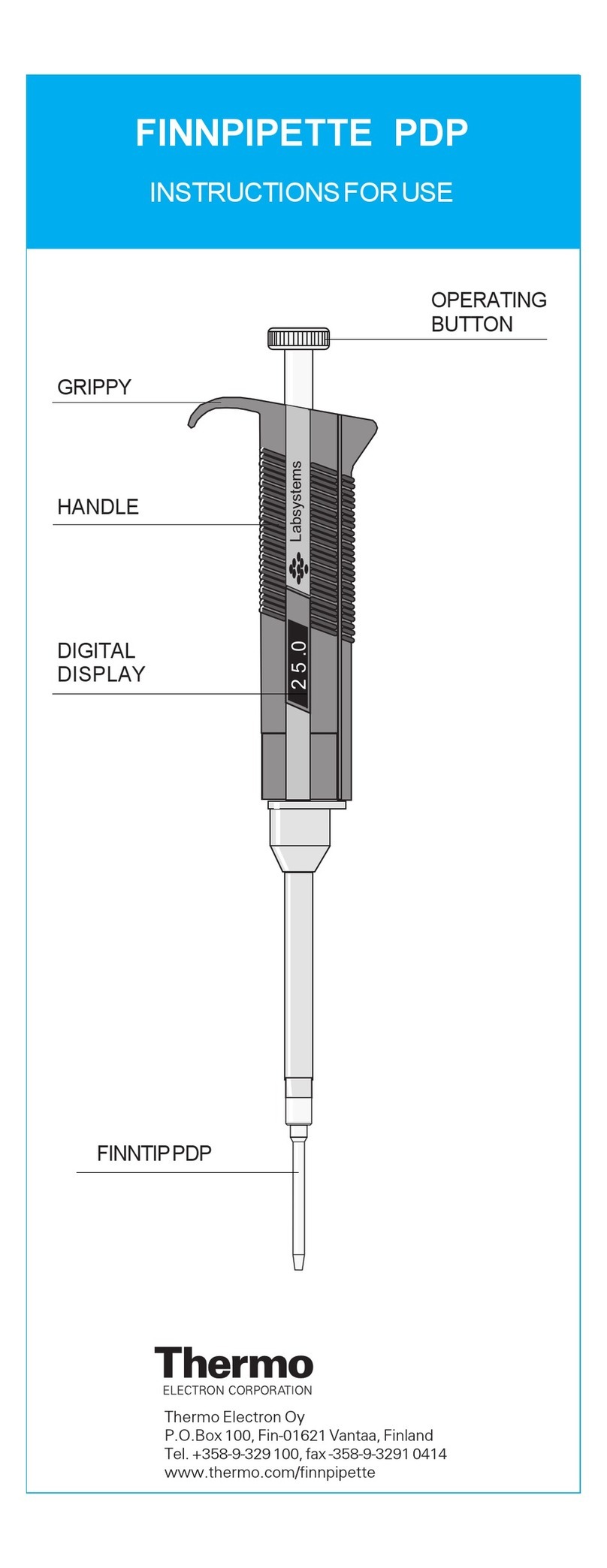 Thermo Scientific FINNPIPETTE PDP User manual