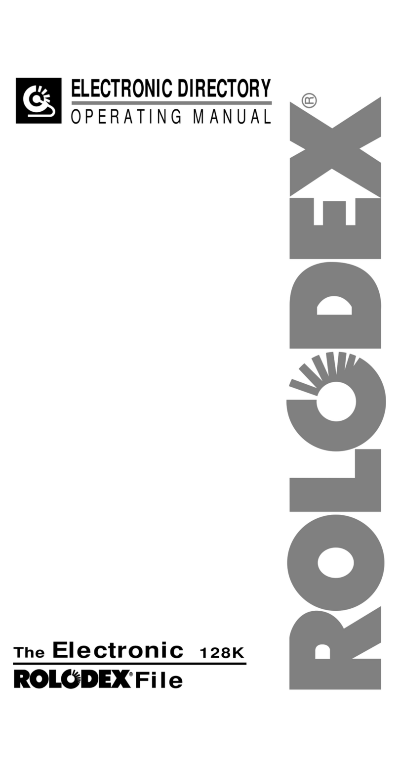ELECTRONIC DIRECTORY Rolodex File operating manual