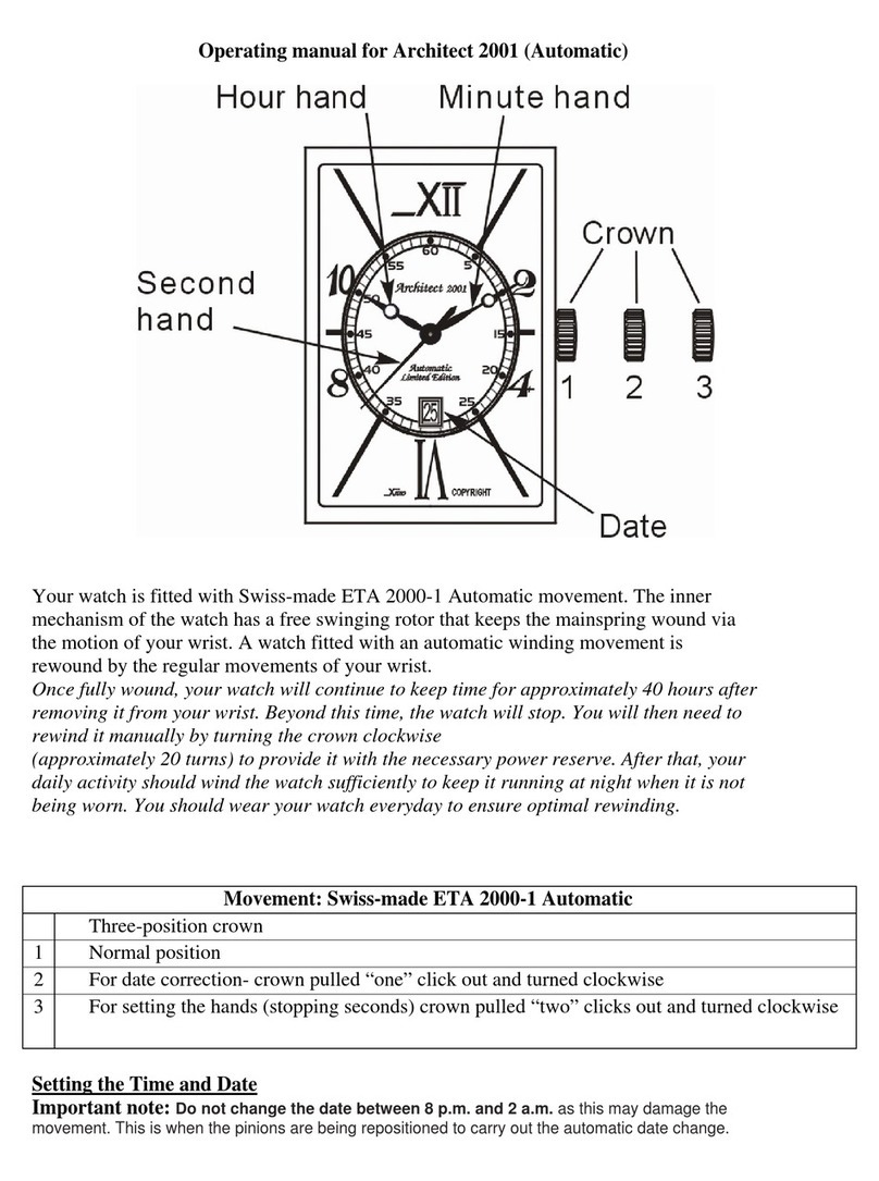 Xezo Architect ETA 2000-1 operating manual