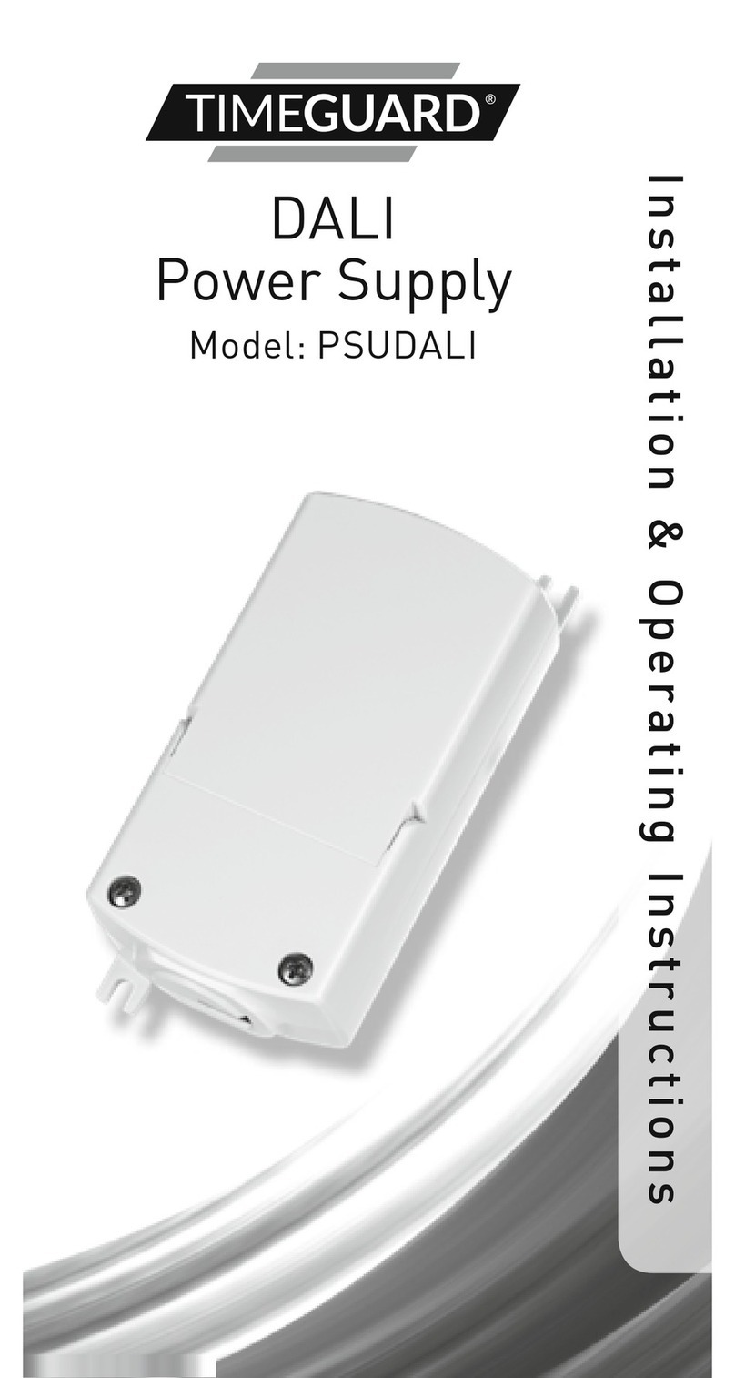 Timeguard PSUDALI Installation & operating instructions