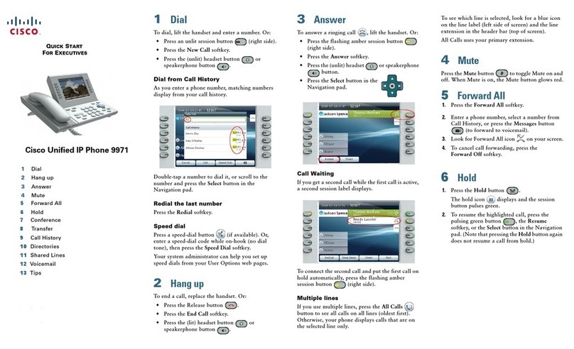 Cisco UNIFIED 9971 quick start