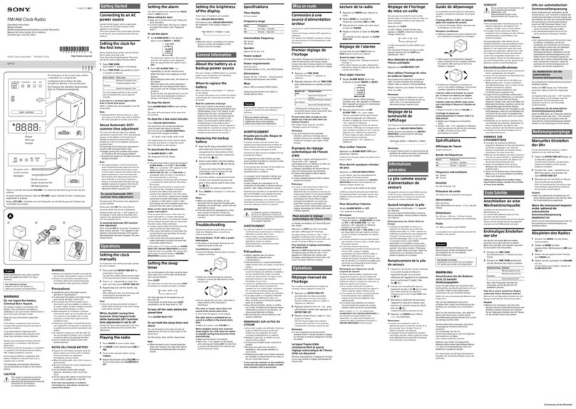 Sony ICF-C1 User manual