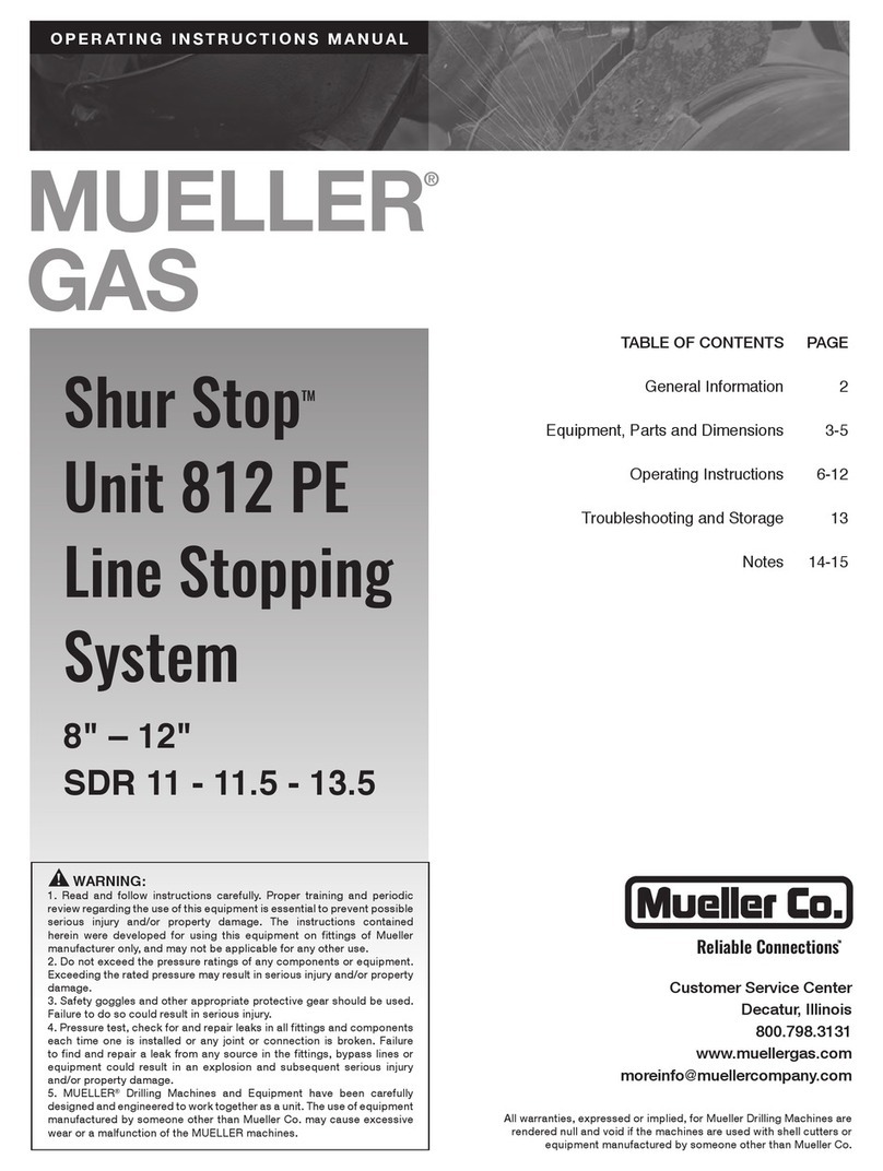 MUELLER CO. ShurStop 812 PE Operating and instruction manual