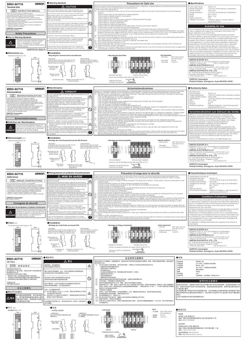 Omron E5DC-SCT1S User manual