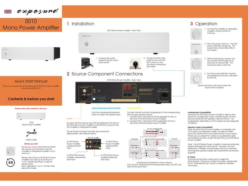 Exposure 5010 User manual Exposure 5010 User manual
