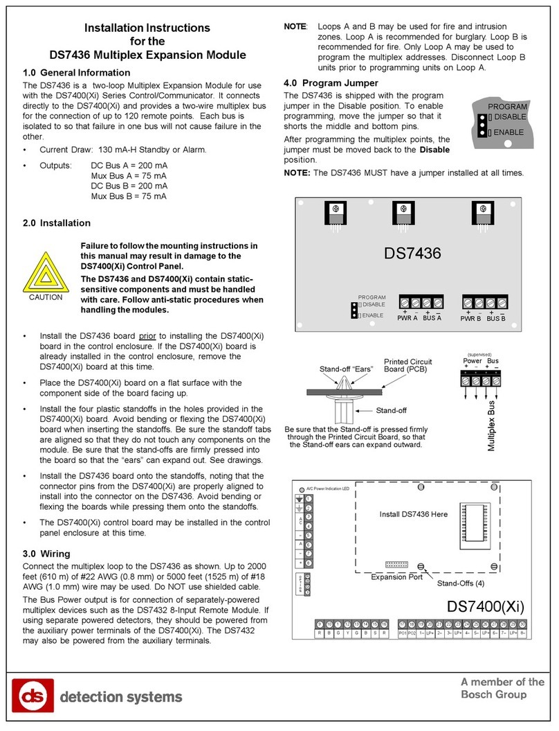 Detection Systems DS7436 Installation instructions manual