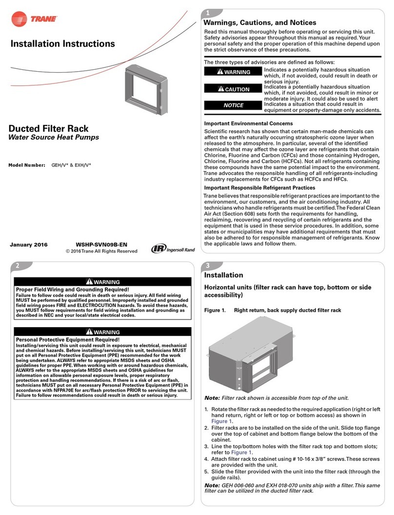 Trane GEH/V Series User manual