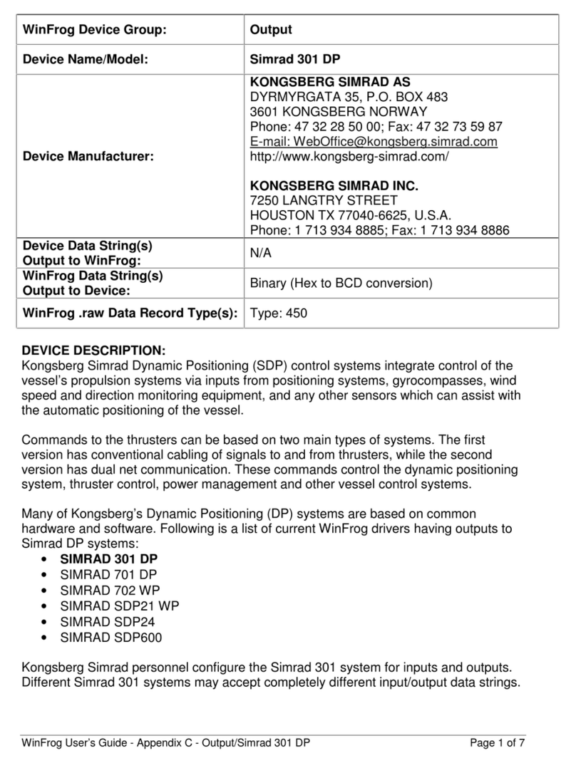 Simrad 301 DP User manual