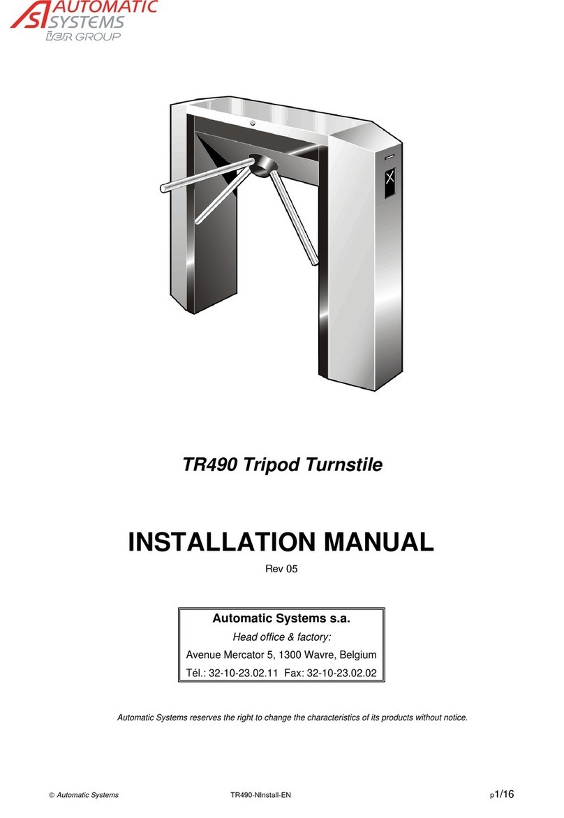 Automatic Systems TR490 installation manual