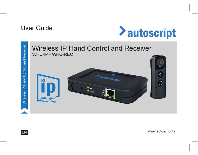 Vitec Multimedia Autoscript WHC-IP A9009-0005 user guide