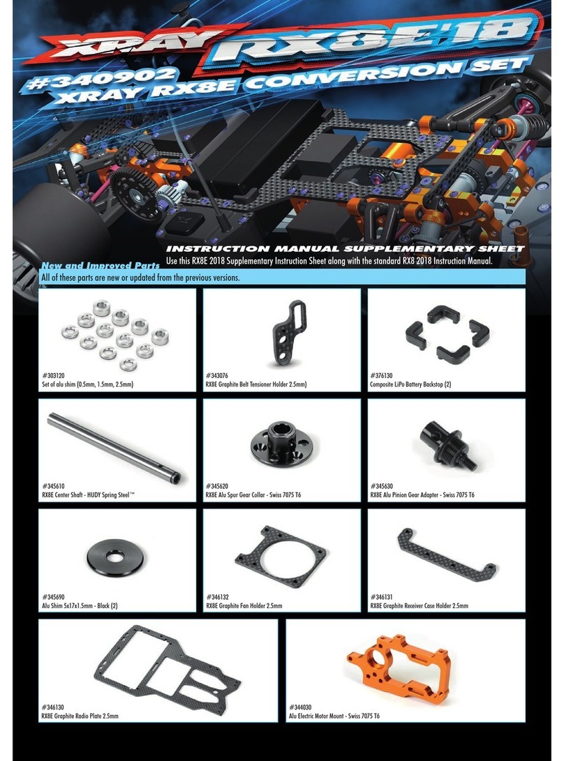 Xray RX8E'18 Instruction manual supplementary sheet