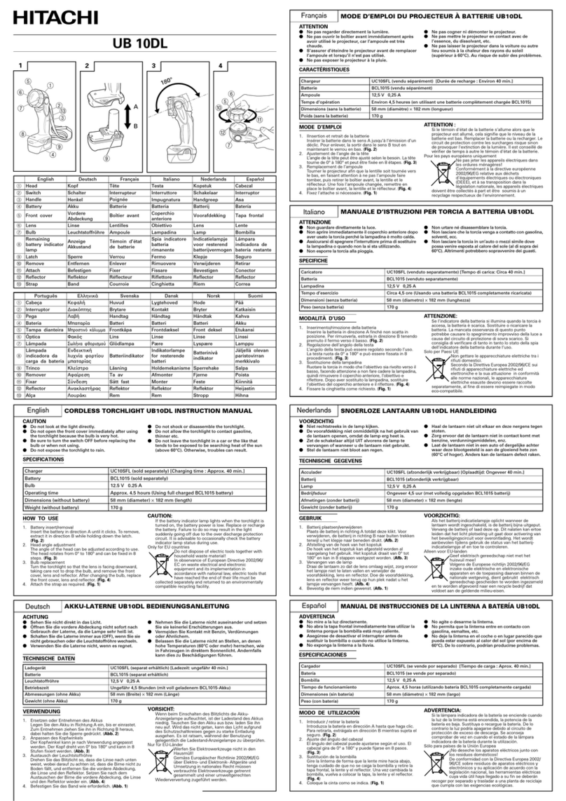 Hitachi UB10DL User manual