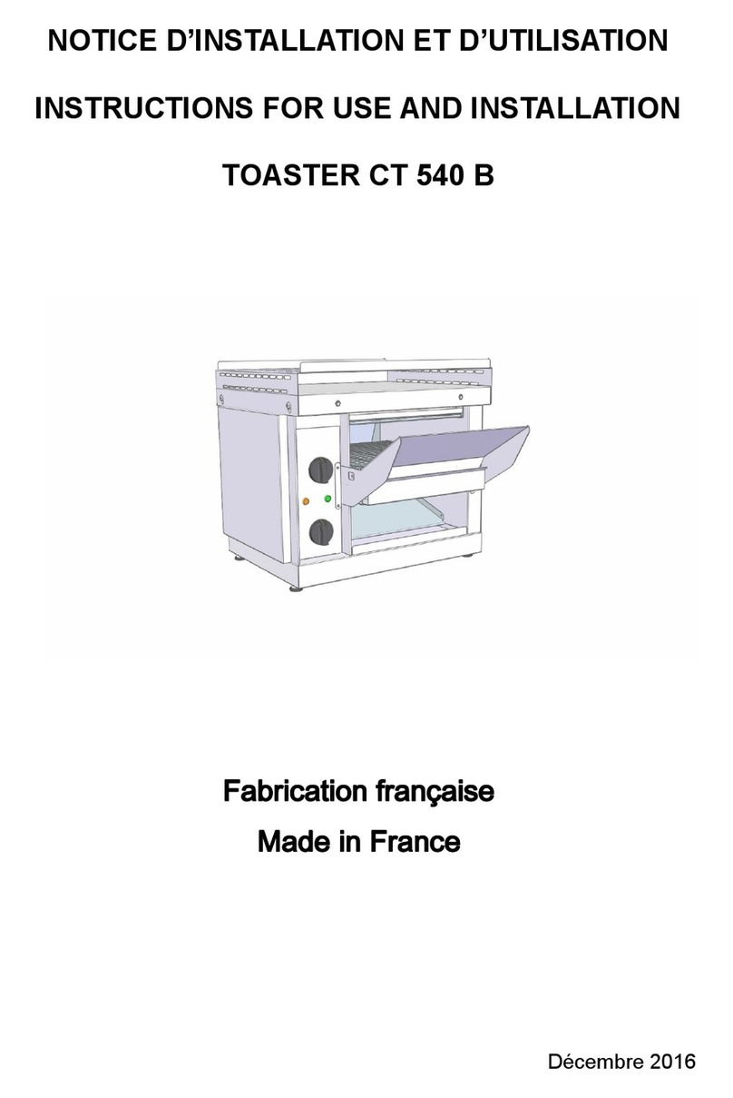 Roller Grill CT 540 B Instructions for use and installation Roller Grill CT 540 B Instructions for use and installation