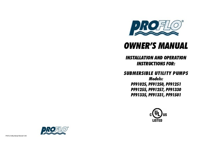 ProFlo PF91025 owner's manual