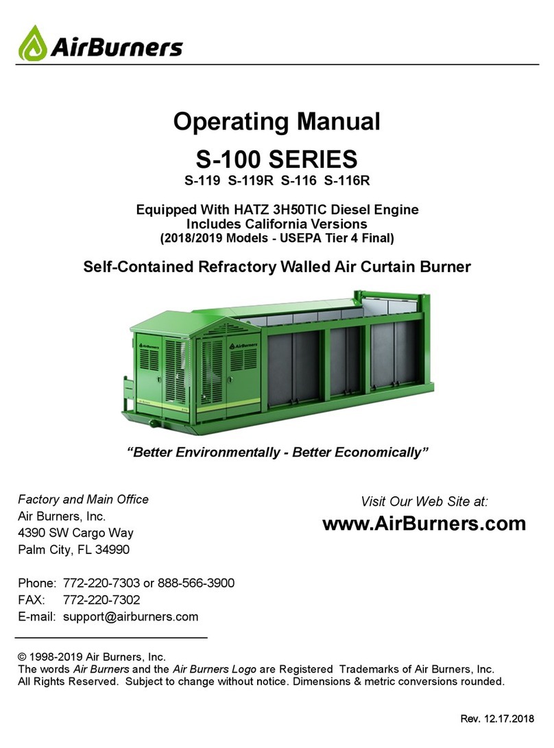 Air Burners S-100 SERIES User manual