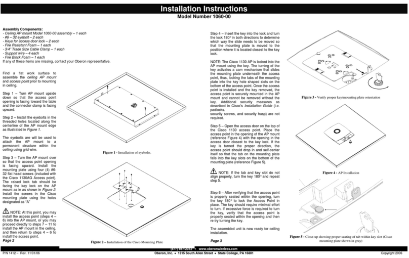 OBERON 1060-00 installation instructions
