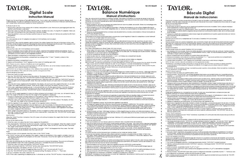 Taylor TE11FT User manual