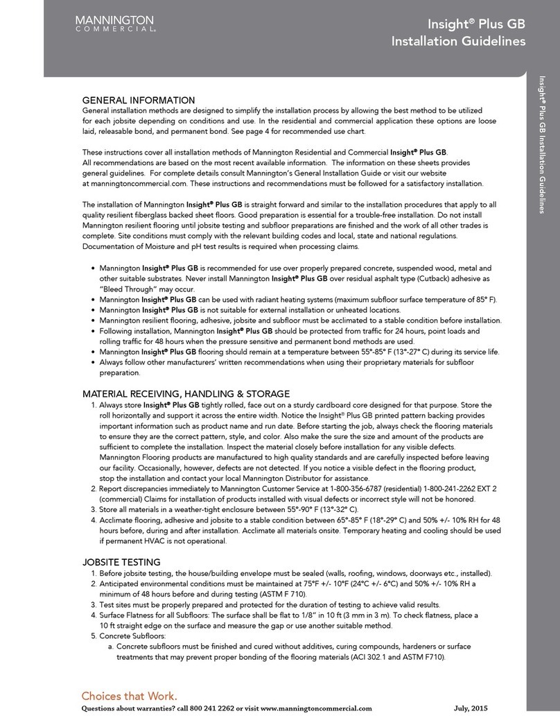 Mannington Insight Plus GB Installation guidelines Mannington Insight Plus GB Installation guidelines