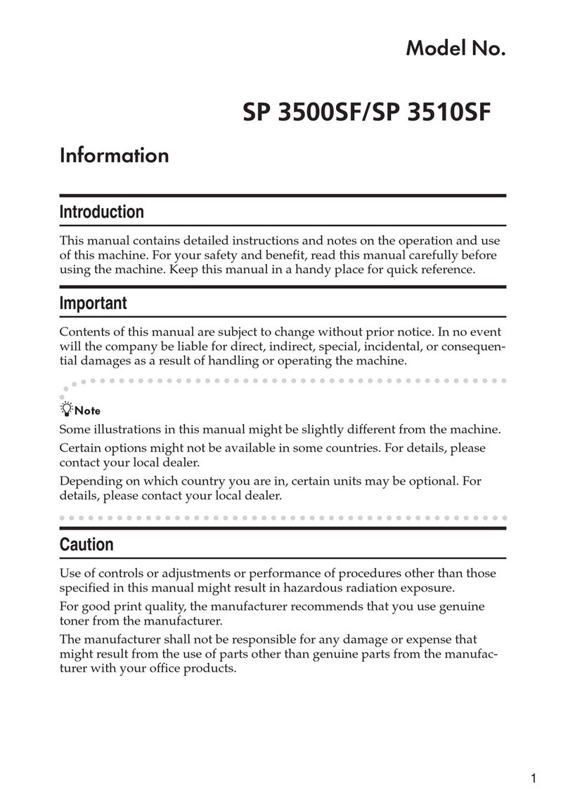 Ricoh Aficio SP 3500SF User manual