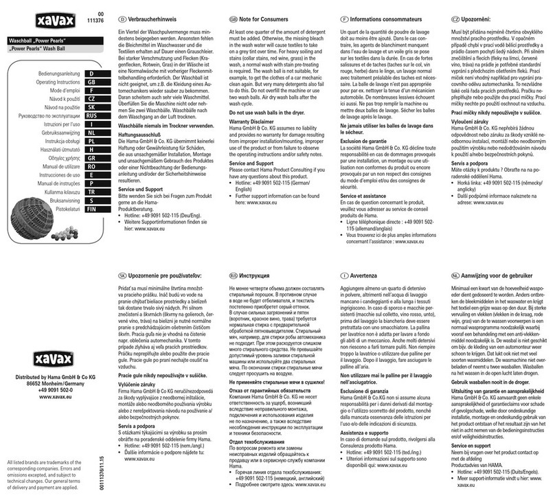 Xavax 00111376 operating instructions Xavax 00111376 operating instructions